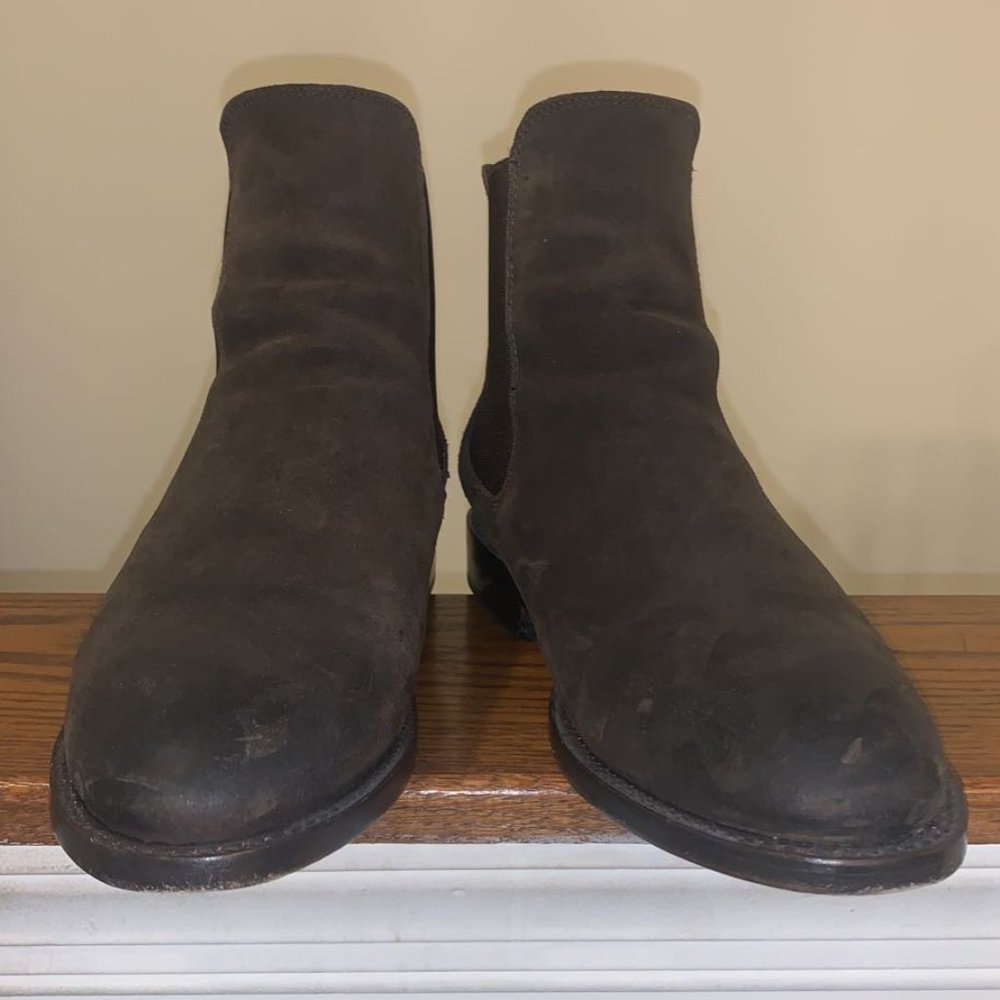 Thursday Boots Dark Brown Suede Cavalier Sz 9